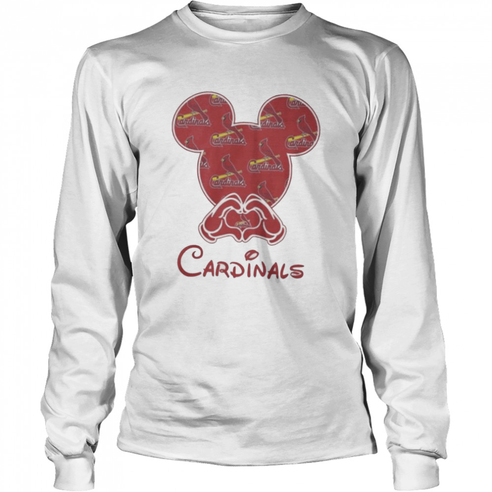 Cardinals mickey mouse logo shirt Long Sleeved T-shirt