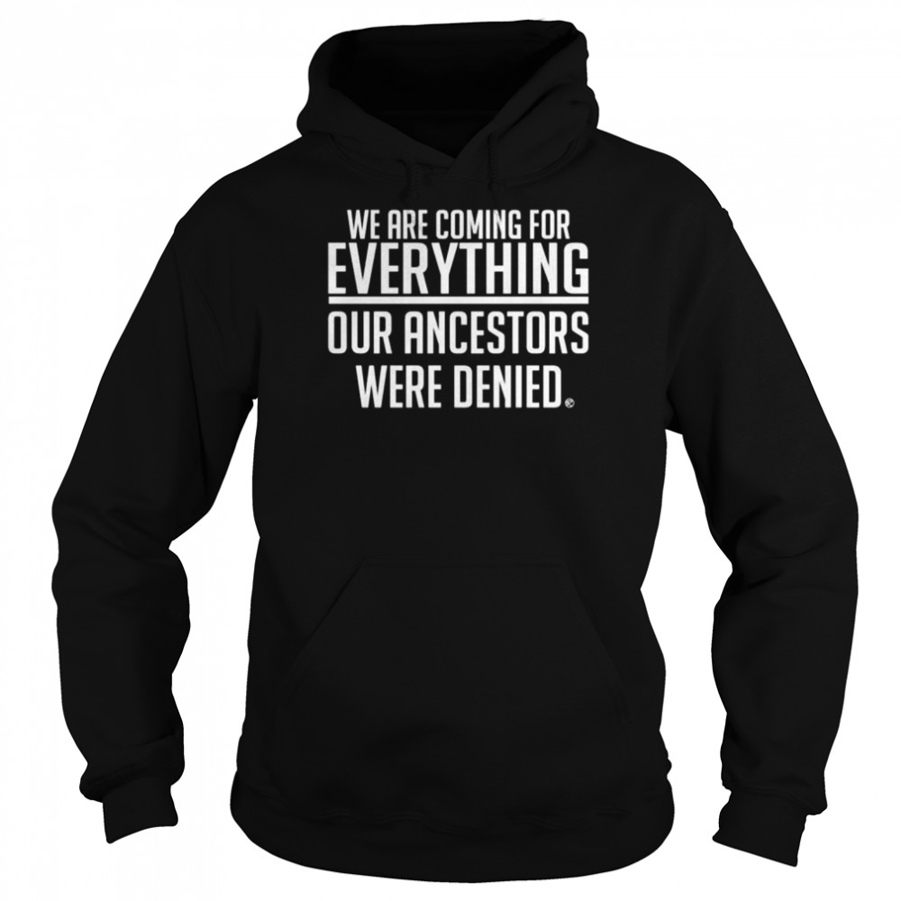 We are coming for everything our ancestors were denied shirt Unisex Hoodie