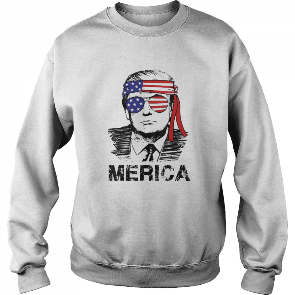 Trump 4th of july merica usa American flag vintage shirt Unisex Sweatshirt