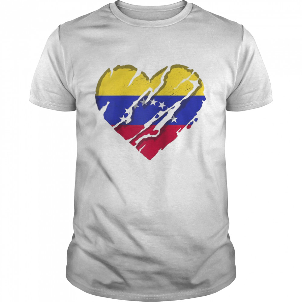 Venezuela Heart Venezuelan Flag Venezuelan Pride Classic Men's T-shirt