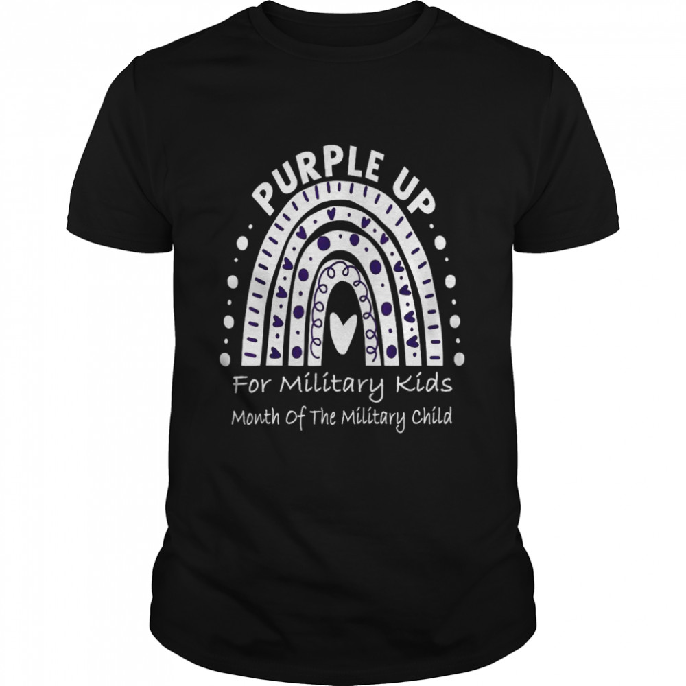 Purple Up for Military Month Military Child Rainbow Shirts