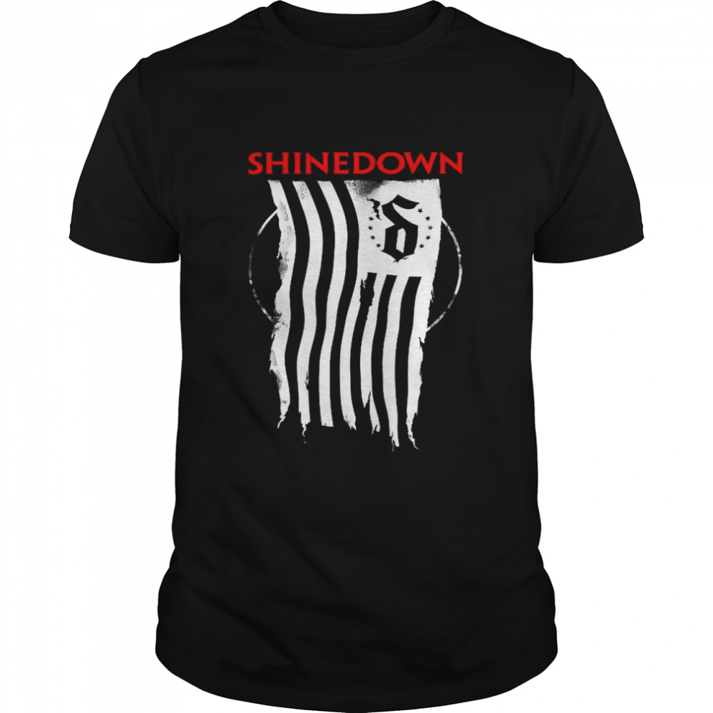 Shinedown Shredded Flag Shirts