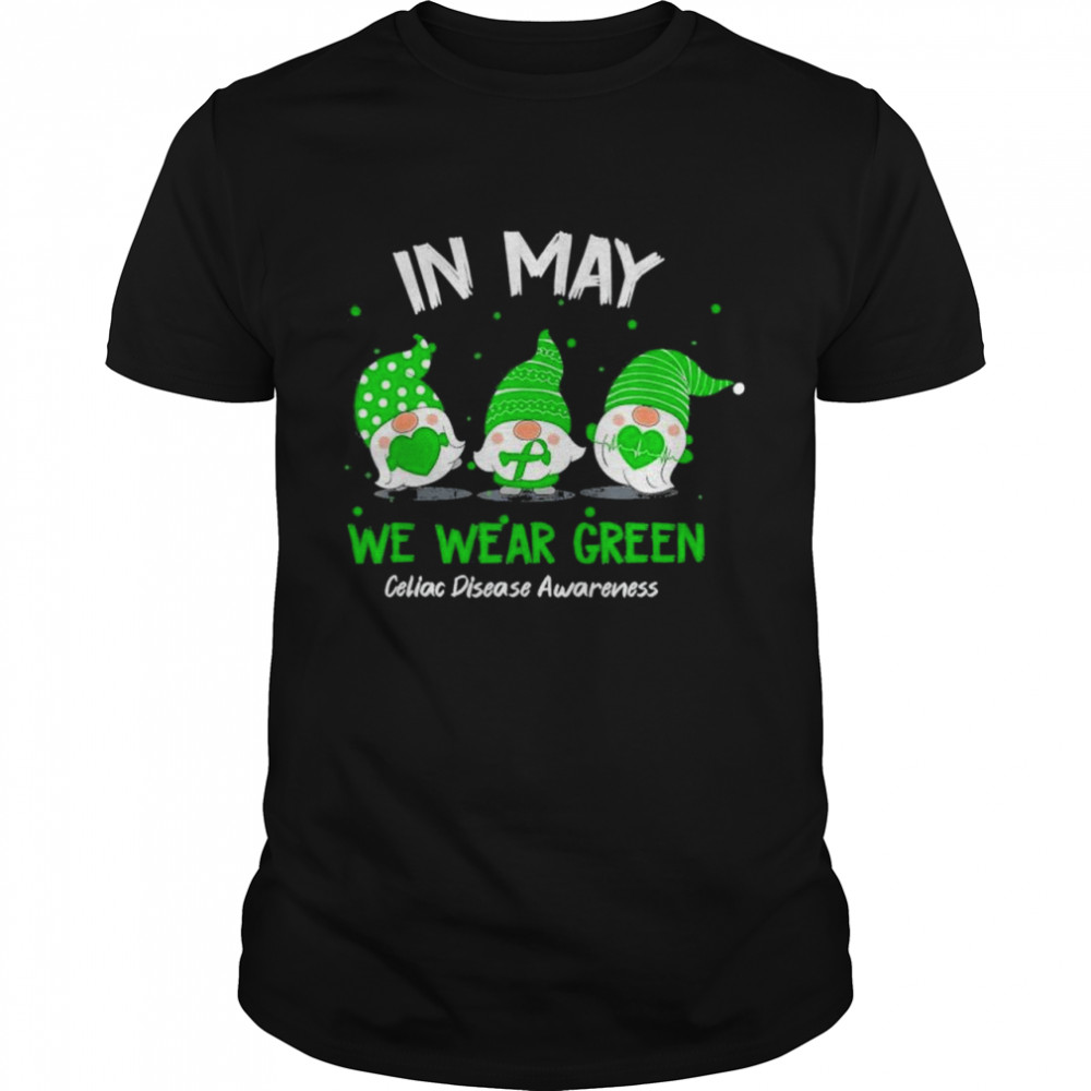 Gnome In May We Wear Green Ribbon Celiac Disease Awareness Tee  Classic Men's T-shirt