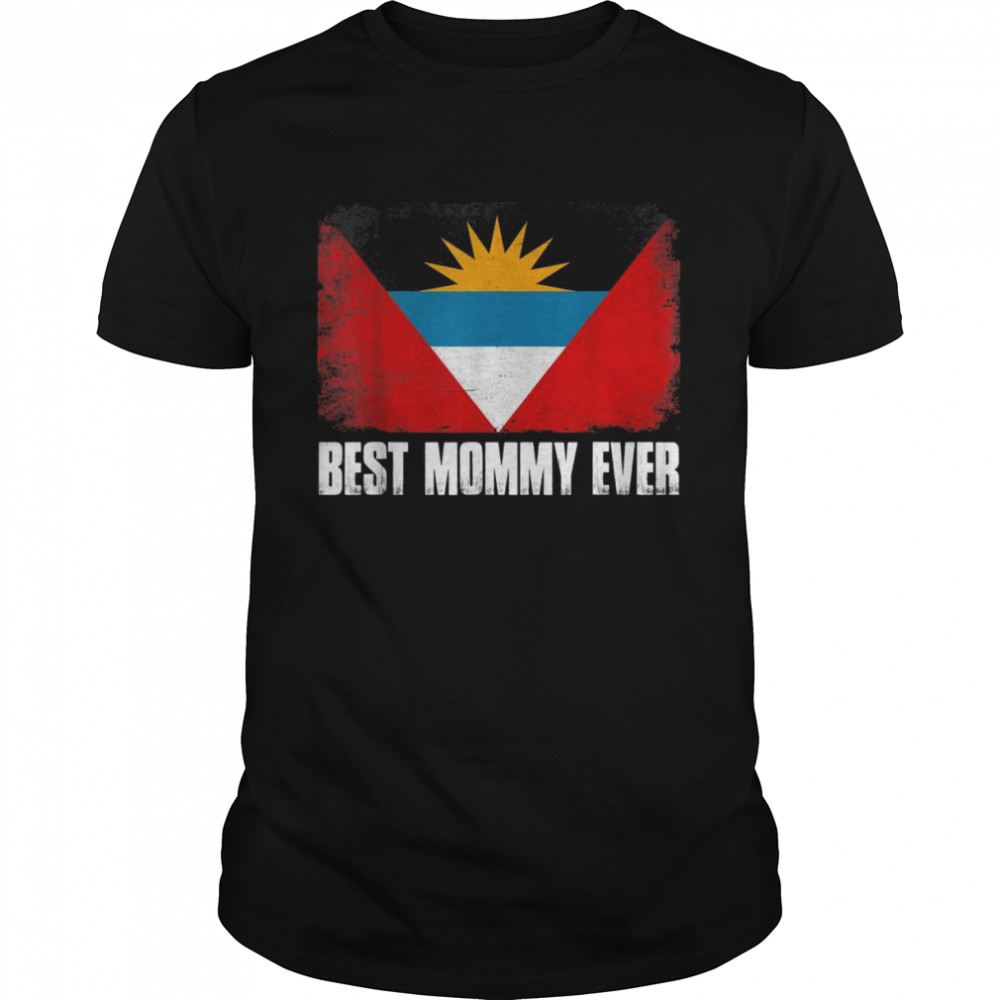 Retro Antigua And Barbuda Flag Best Mommy Ever  Classic Men's T-shirt