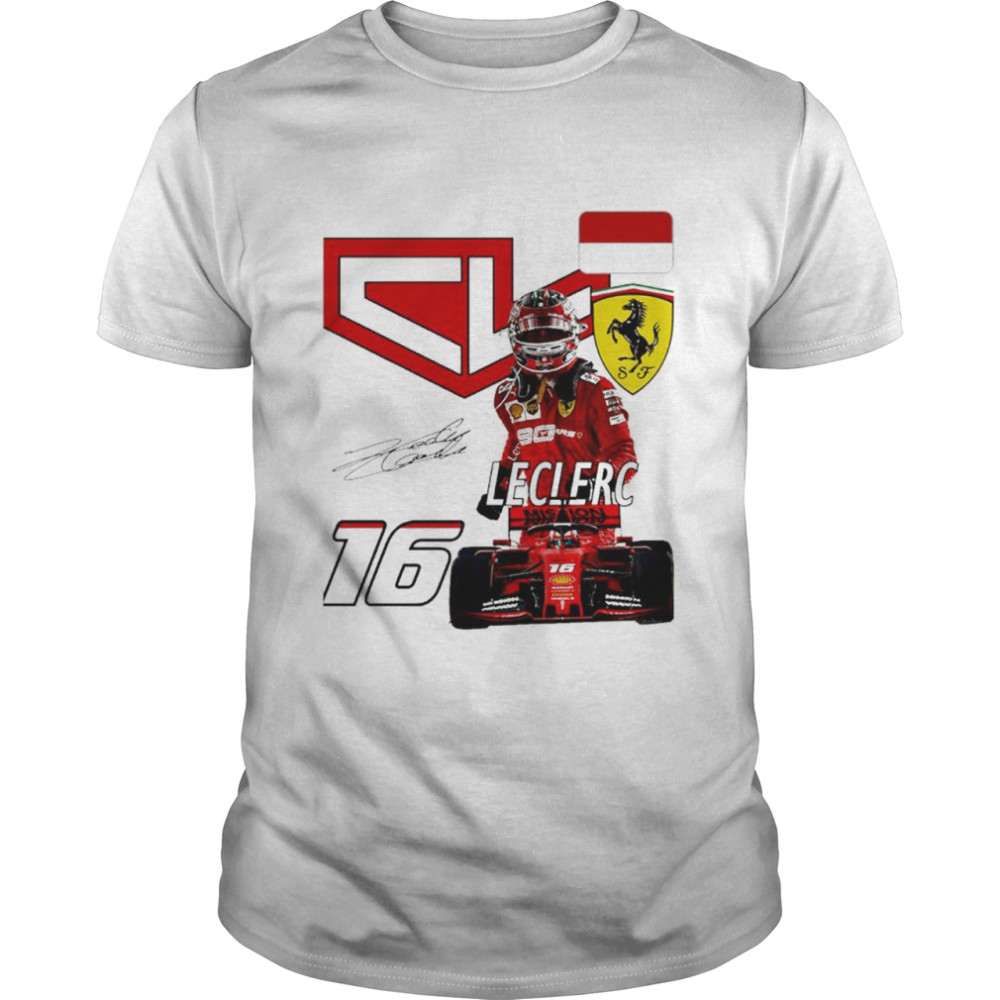 Charles Leclerc 16 Racing Signatures Shirts