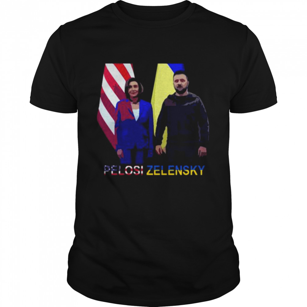 Leadership nancy pelosi and volodymyr zelensky slava ukraine shirts