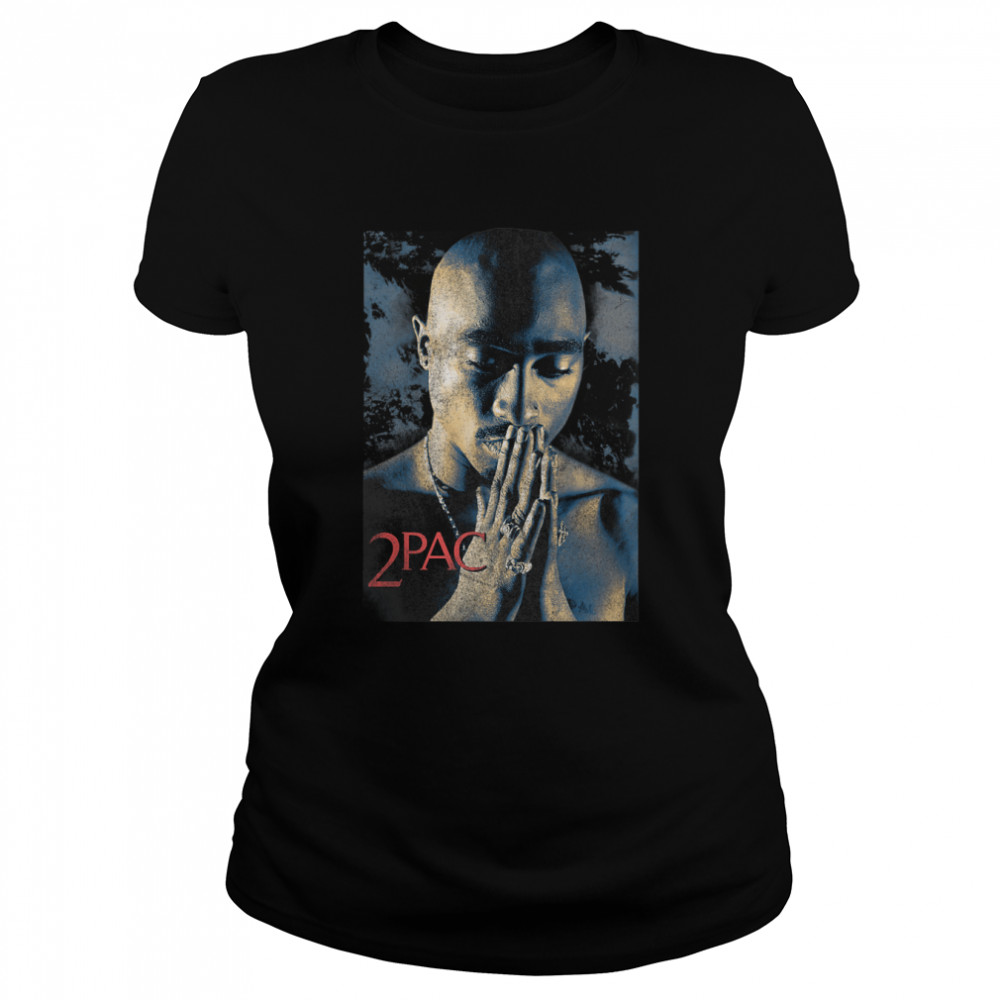 Tupac Grunge Praying T- Classic Women's T-shirt