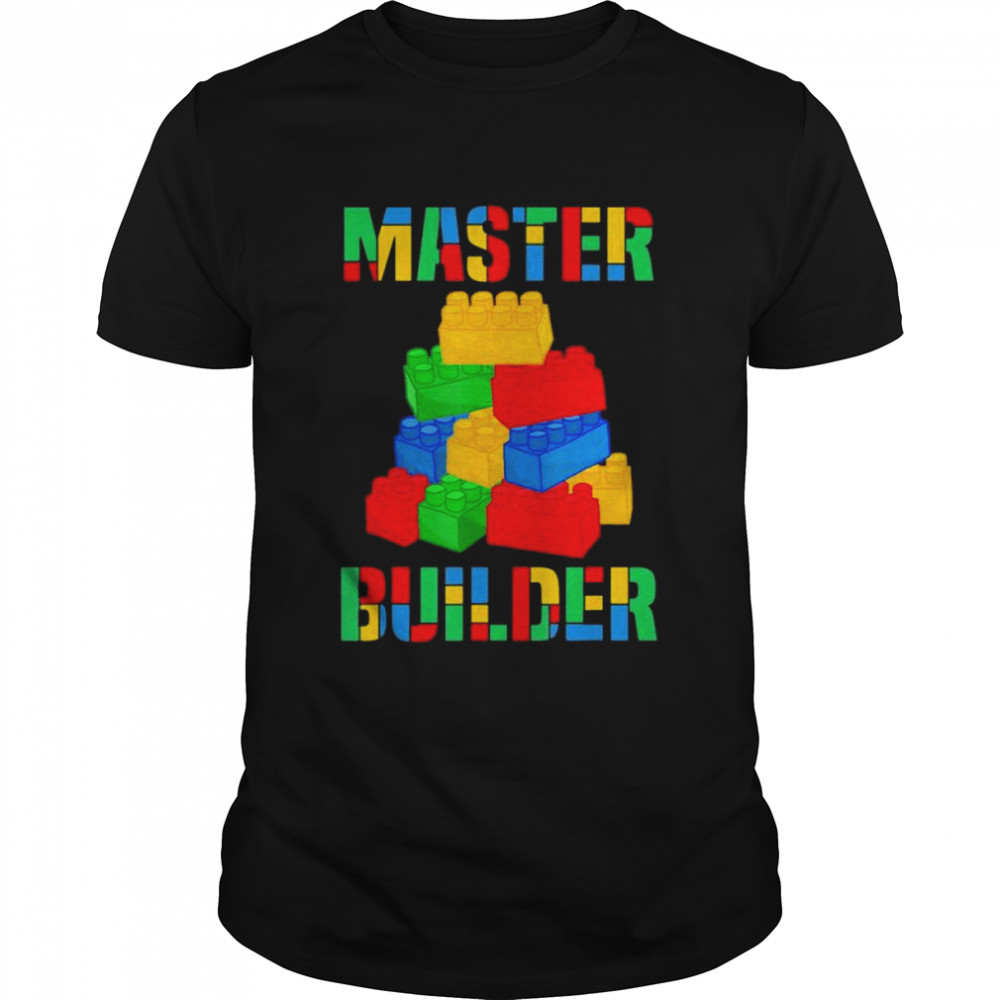 Cool brick master builder funny building blocks shirt Classic Men's T-shirt