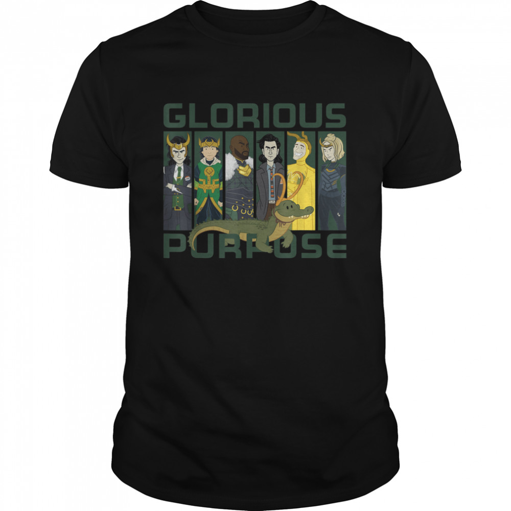 Marvel Loki Variants Alligator Loki Glorious Purpose T-Shirts