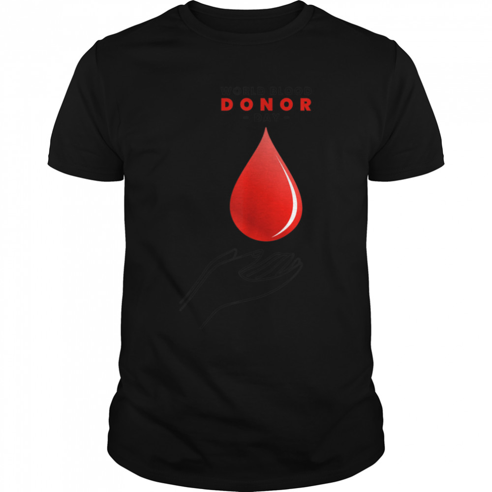 World Blood Donor Day Phlebotomy Heartbeat Type Phlebotomist T- B0B1BR1MB5 Classic Men's T-shirt