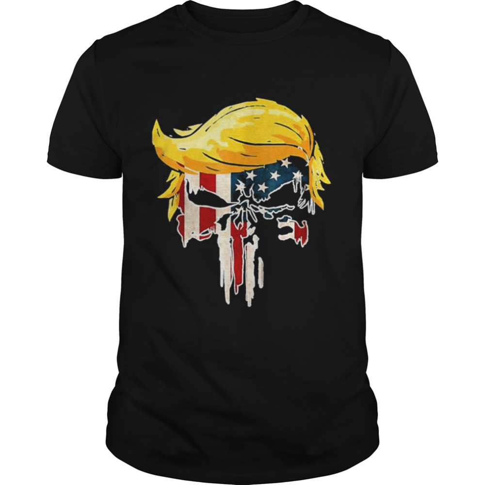 Trumps Americans flags skulls 2024s seconds terms reelections shirts