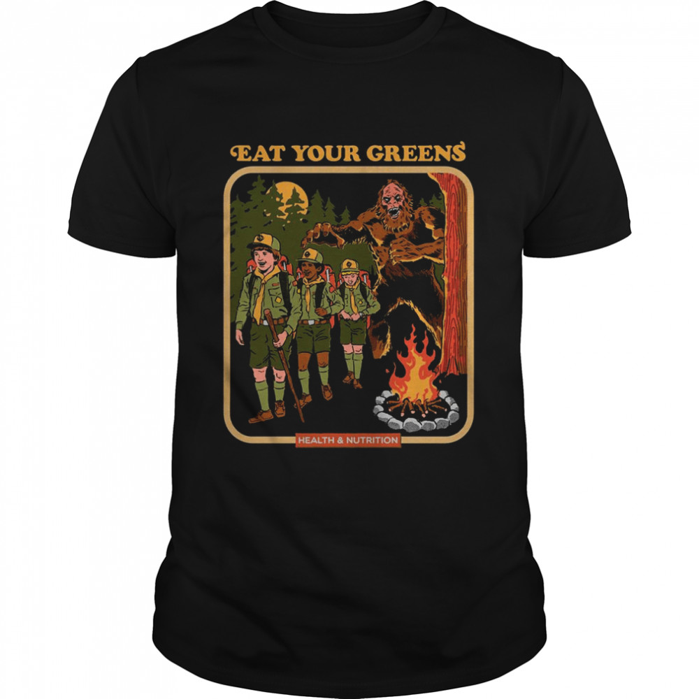 Eats Yours Greenss Scouts Boyss Bigfoots Funnys Vintages Kidss Arts shirts