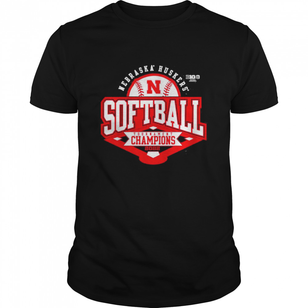 Fanatics Branded Heathered Charcoal Nebraska Huskers 2022 Big Ten Softball Conference Tournament Champions T- Classic Men's T-shirt