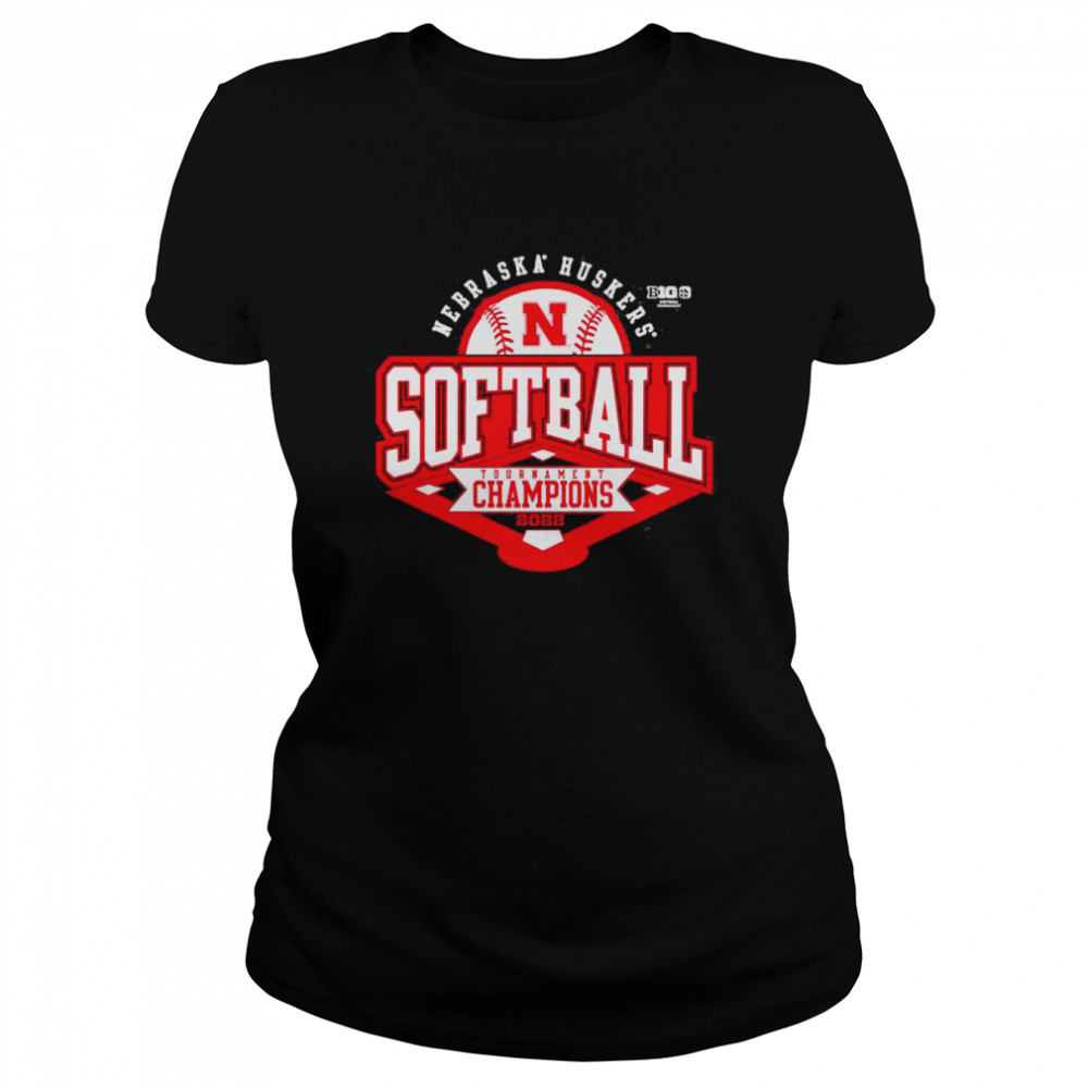 Fanatics Branded Heathered Charcoal Nebraska Huskers 2022 Big Ten Softball Conference Tournament Champions T- Classic Women's T-shirt