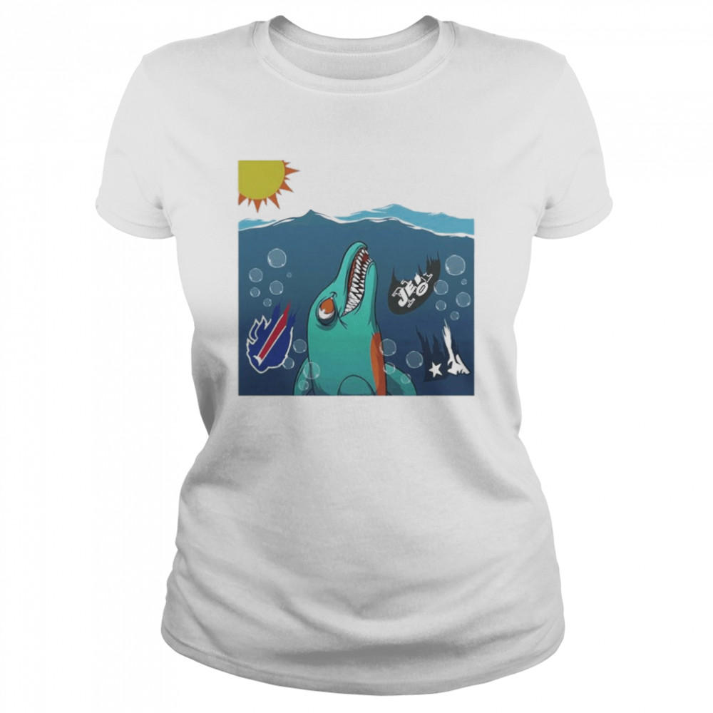 Fins Jaws White Classic Women's T-shirt