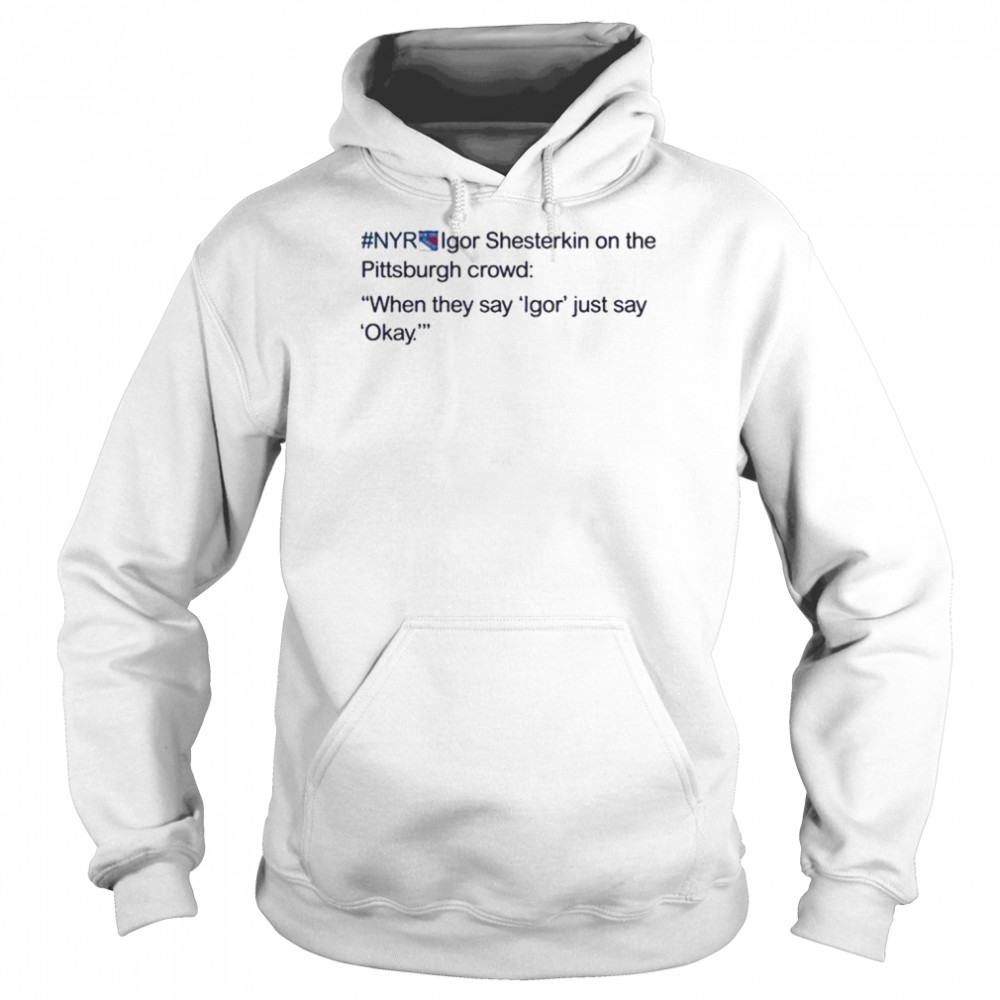 Nyr igor shesterkin on the Pittsburgh crowd shirt Unisex Hoodie