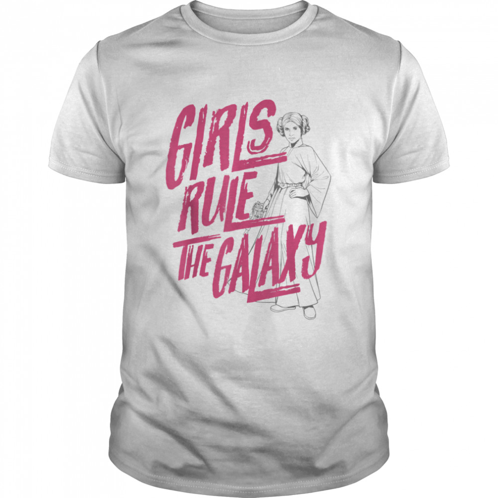 Stars Warss Princesss Leias Girlss Rules Thes Galaxys T-Shirts