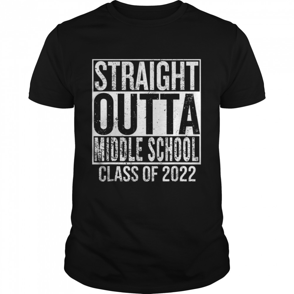 Straight Outta Middle School Graduation Vintage  Classic Men's T-shirt