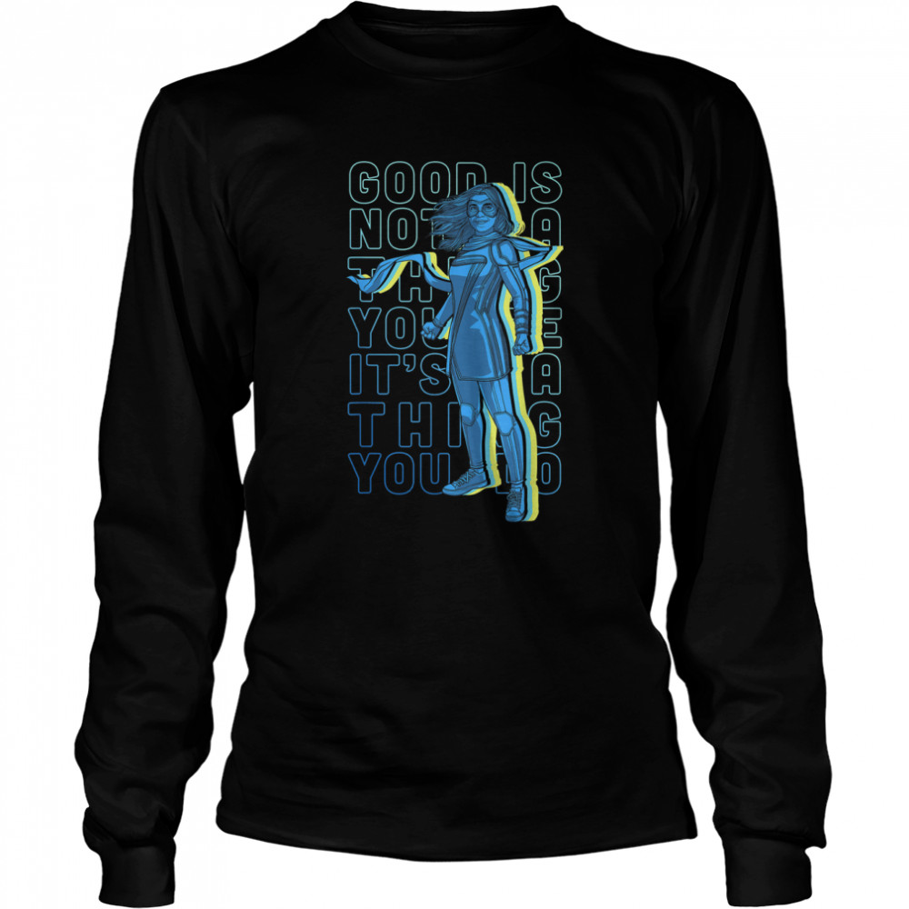 . Marvel Do Good Text Stack Quote T- Long Sleeved T-shirt