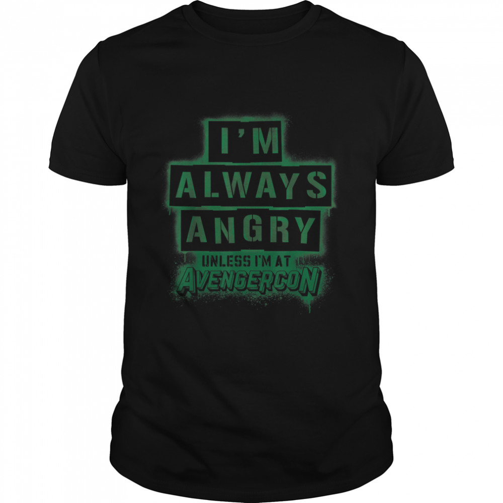 Marvel Mss. Marvel Hulk New Jersey Avengercon Always Angry T-Shirts