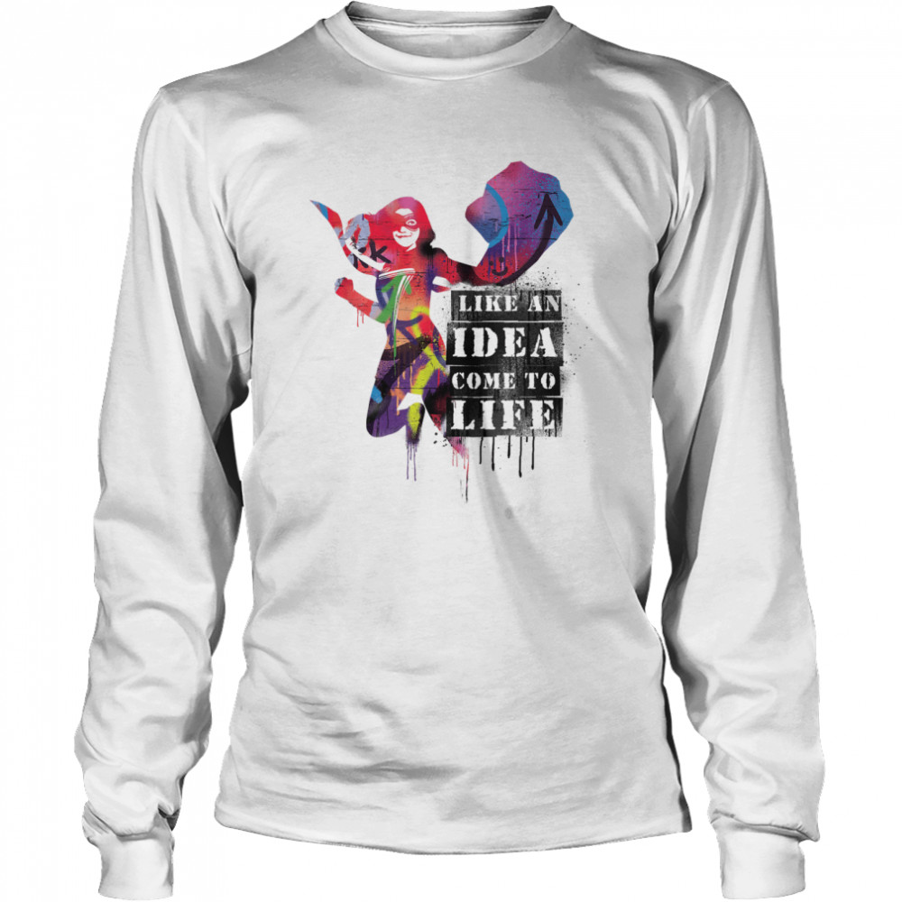 Marvel Ms. Marvel Like an Idea Come to Life T- Long Sleeved T-shirt