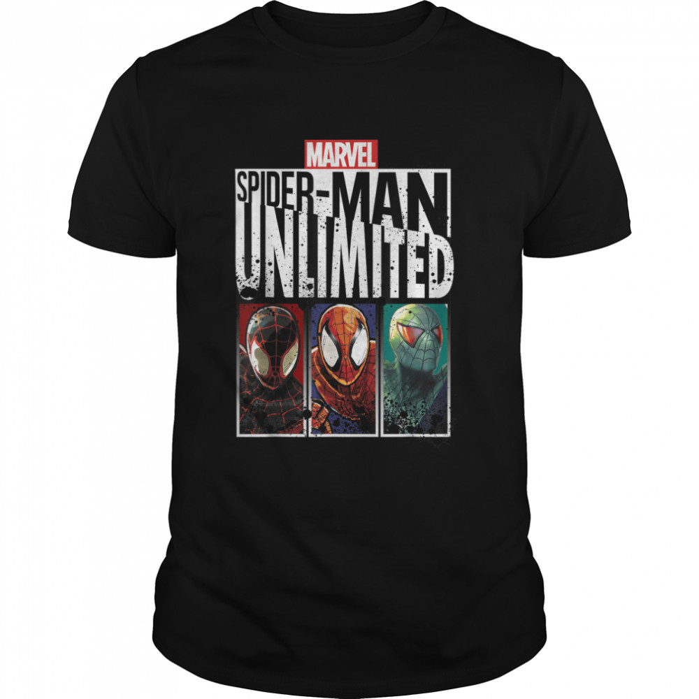 Marvel Spider-Man Unlimited Three Spiders Graphic T- Classic Men's T-shirt