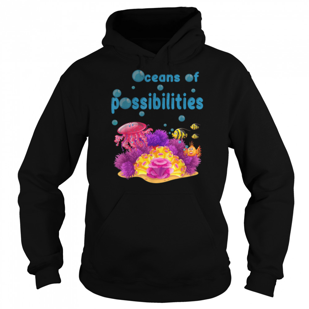 Oceans of Possibilities Summer Reading Books 2022 Coral Fish T- B0B1JN4PQT Unisex Hoodie