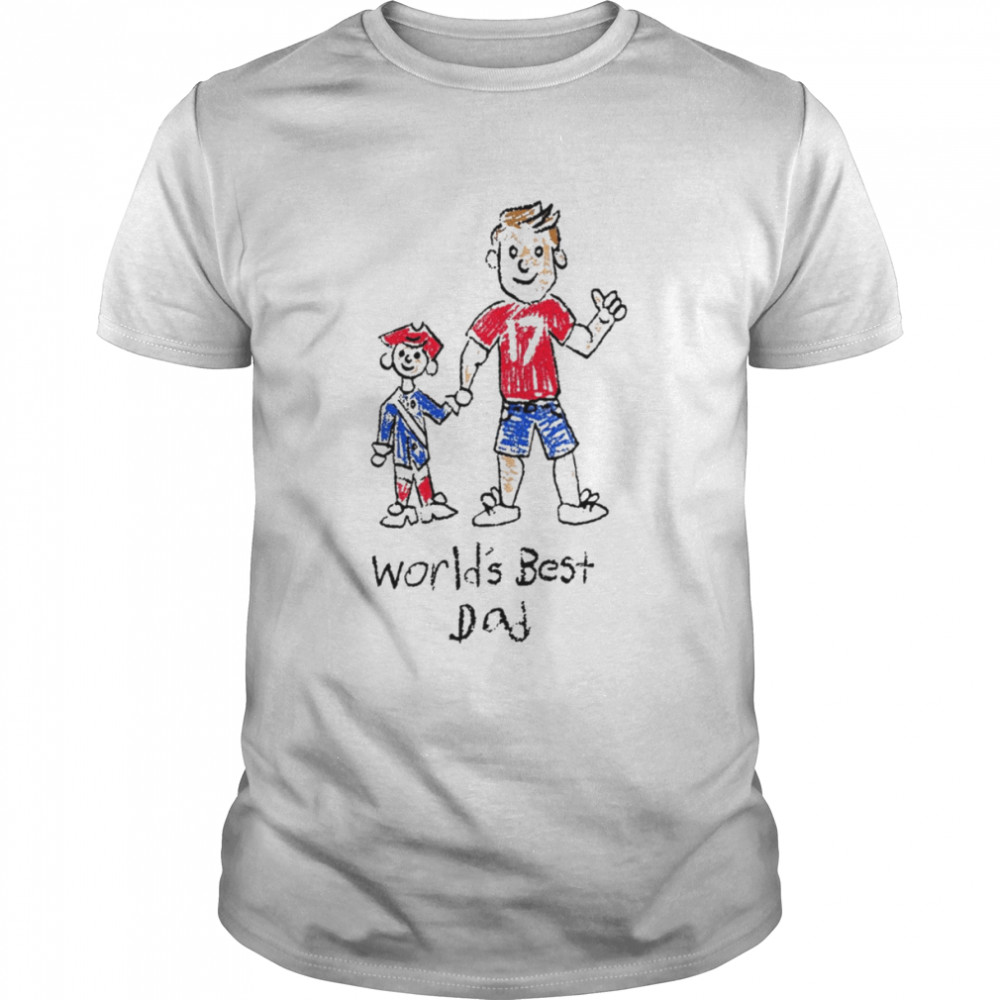 Høflig anker fuzzy World's best dad funny T-shirt - Heaven Shirt