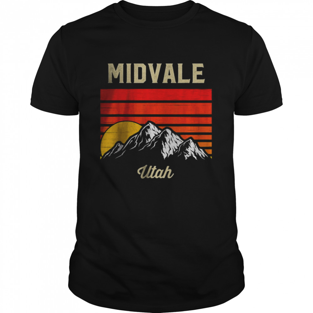 Midvale Utah Retro Vintage City State USA T-Shirts