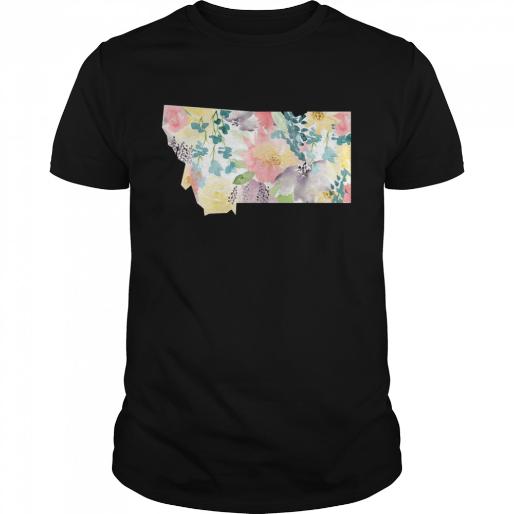 Montana Watercolor Soft Floral  Classic Men's T-shirt