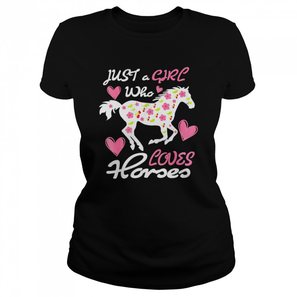 tee Horse Lover Just A Girl Who Loves Horses Cats Women Sweatshirt