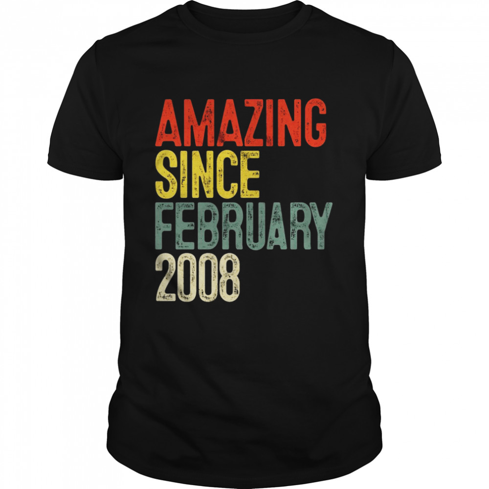 Amazing Since February 2008 14th Birthday Shirts