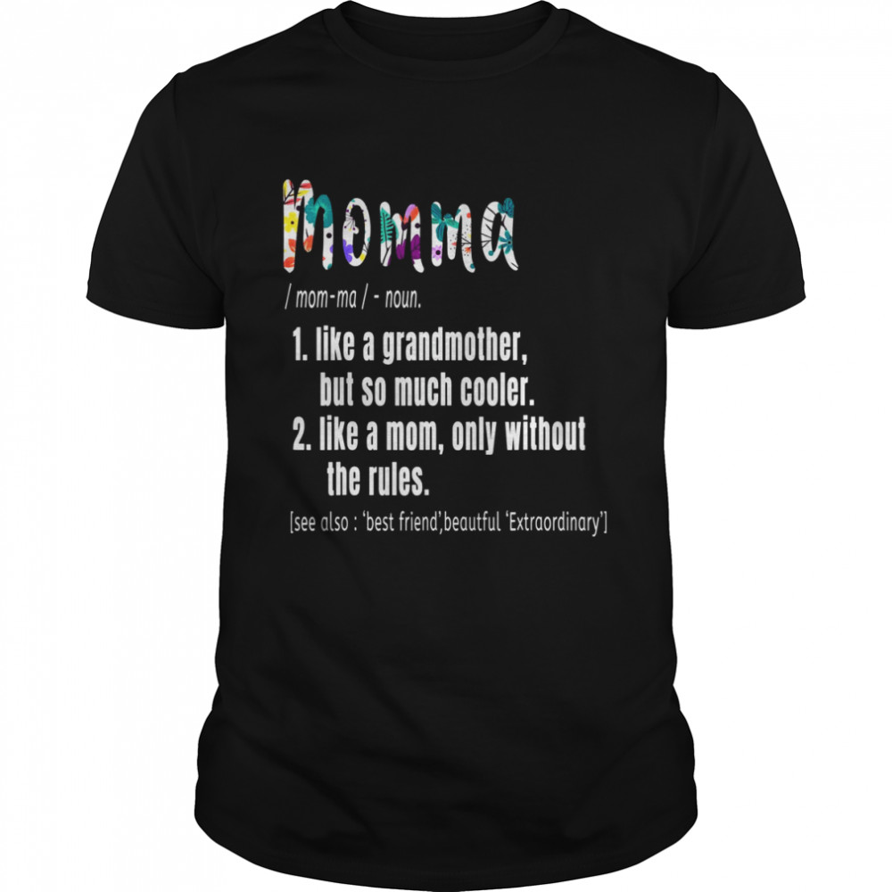 Momma Definition Mothers’s Day s& Birthday GrandmotherShirts