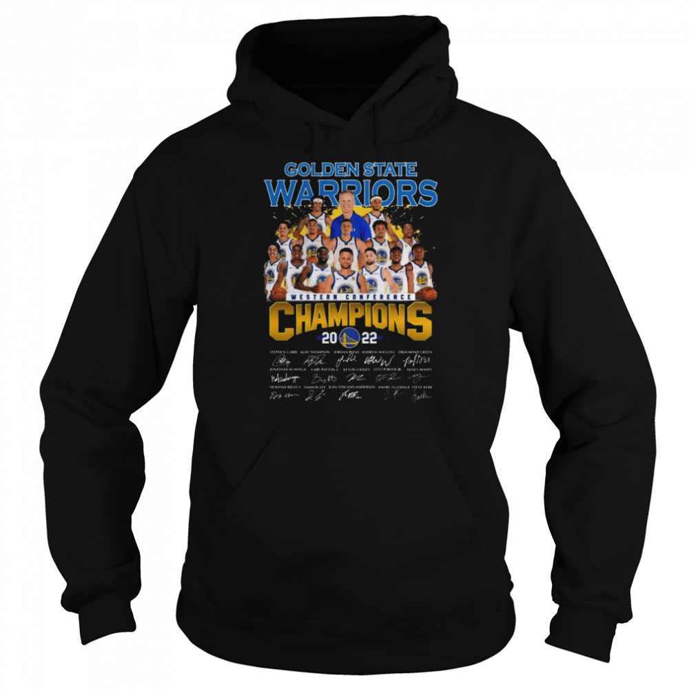 NBA Golden State Warriors Western Conference Champions 2022 Stephen Curry  and Klay Thompson signatures shirt, hoodie, sweater, long sleeve and tank  top