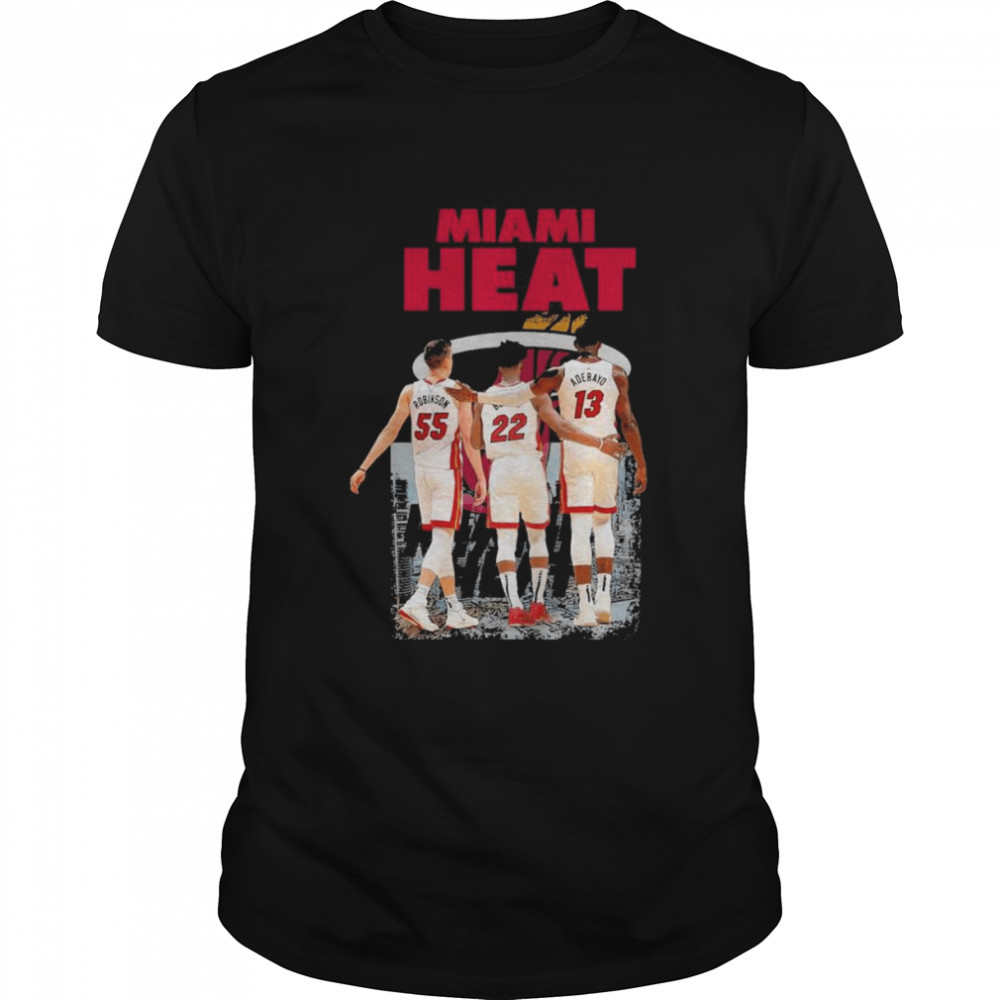Miami Heat Duncan Robinson and Jimmy Butler Bam Adebayo MVP Shirt