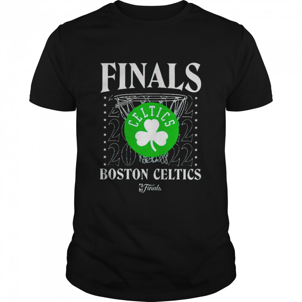 Boston Celtics 2022 Nba Finals Stacked Hoop Bingham logo T-shirt