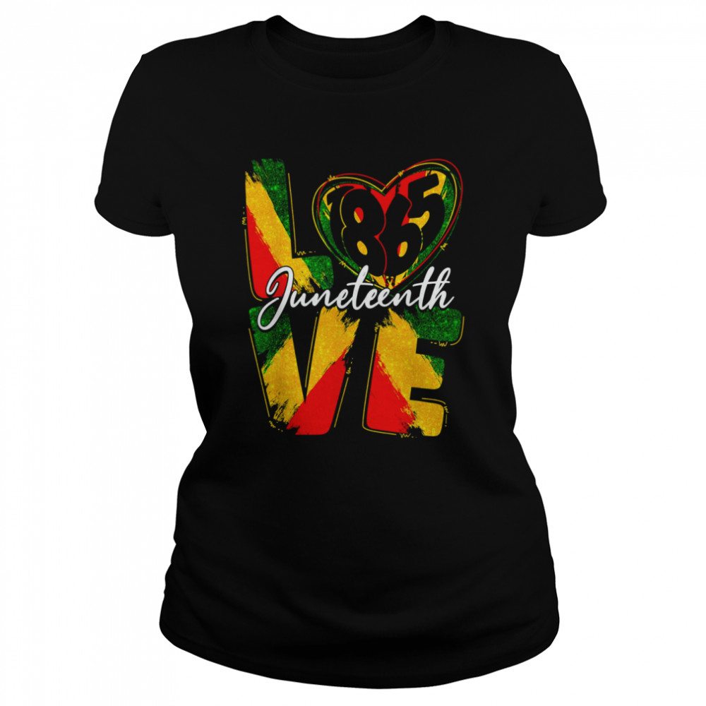 Love 1865 Juneteenth Pride Black Girl Black Queen & King Classic Women's T-shirt