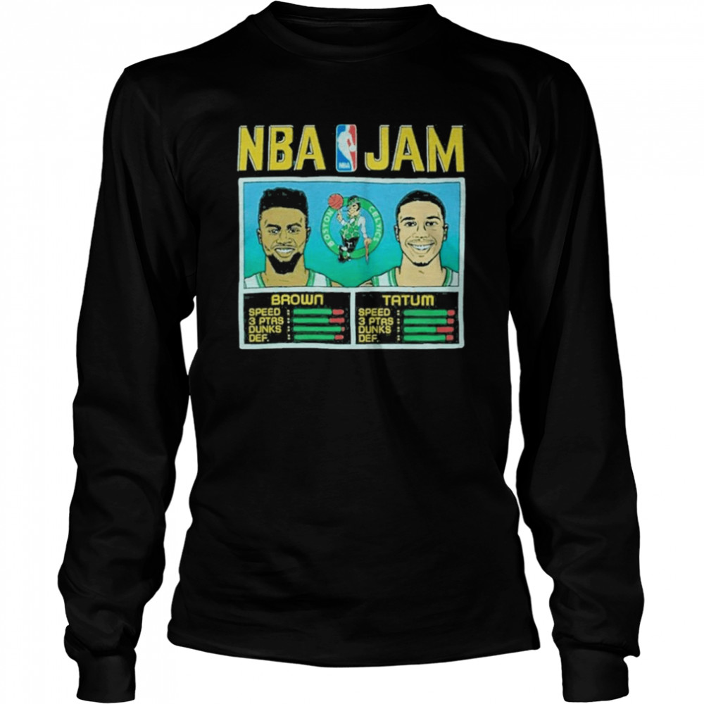 Jayson Tatum NBA Jam Celtics Brown And Jaylen T Shirt - Jolly Family Gifts