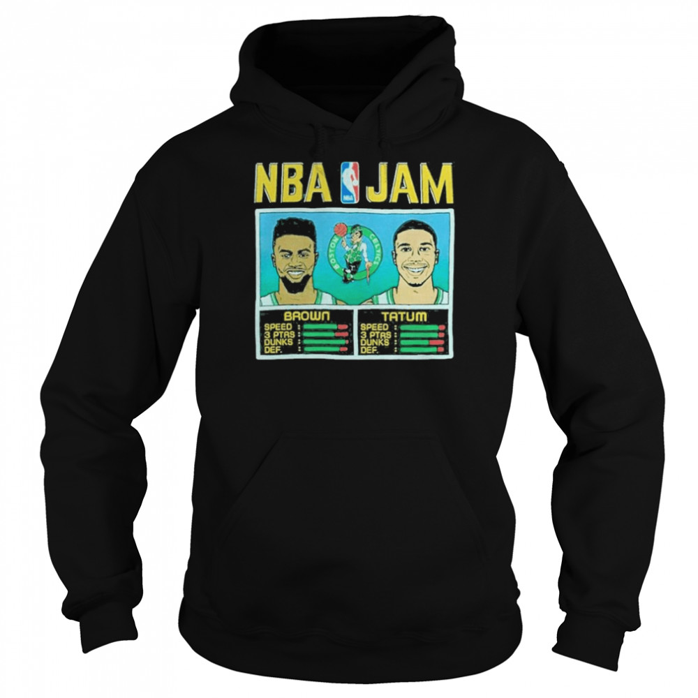Jayson Tatum NBA Jam Celtics Brown And Jaylen T Shirt - Jolly