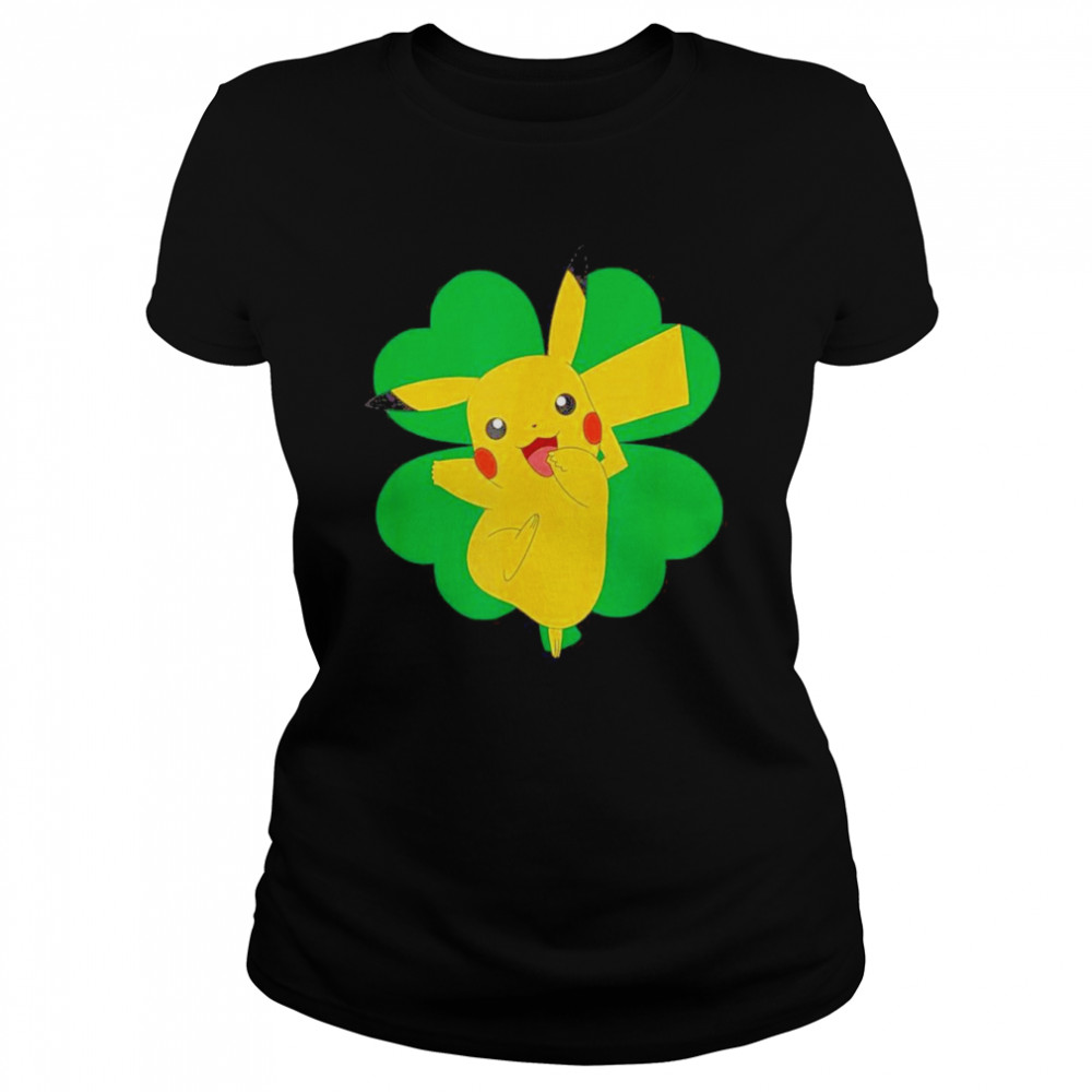Pokemon St Patrick’s Day Lucky Pikachu  Classic Women's T-shirt