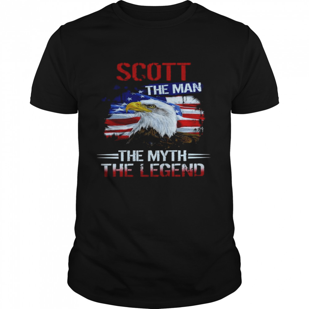 Eagle scott the man the myth the legend American flag shirt