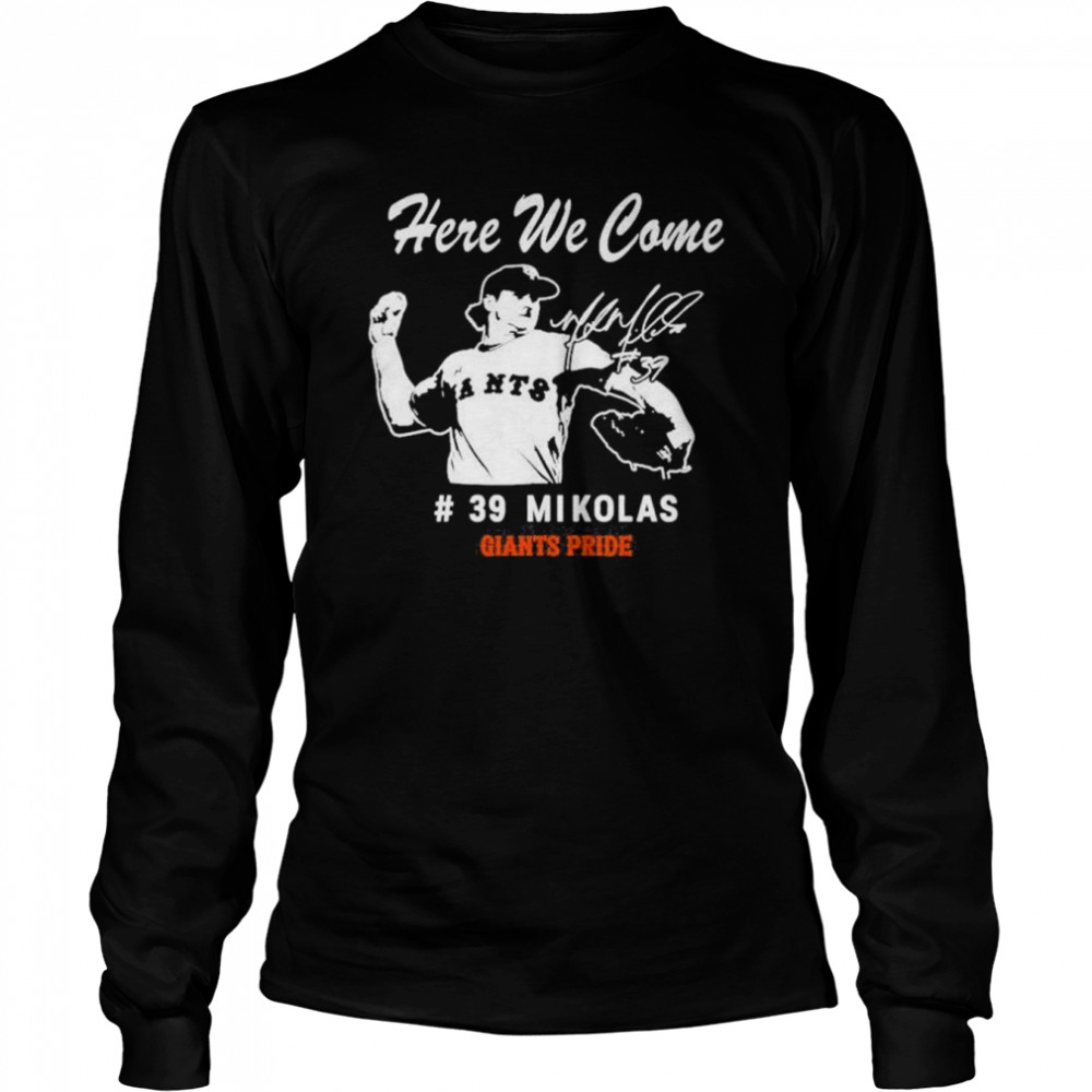 St. Louis Cardinals Scott Mathieson Here We Come 39 Mikolas Giants Pride T- Long Sleeved T-shirt