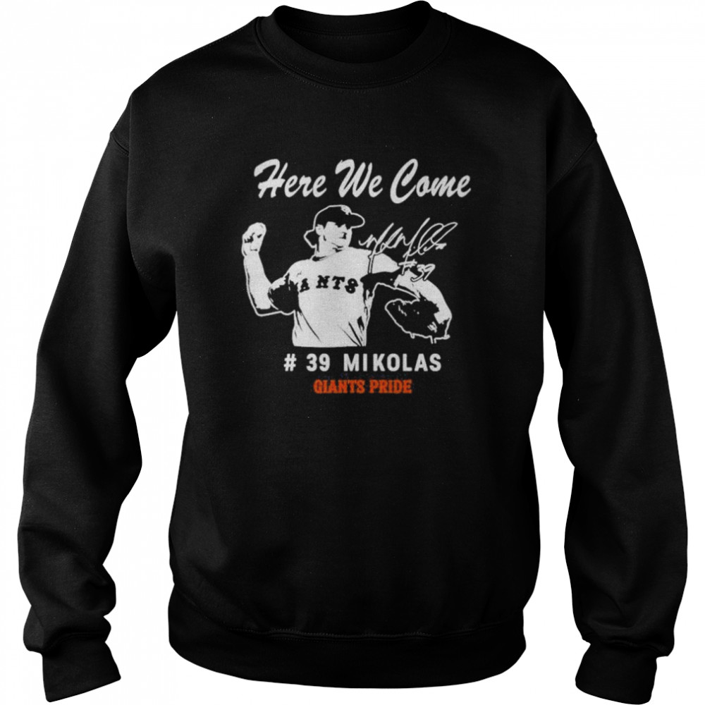 St. Louis Cardinals Scott Mathieson Here We Come 39 Mikolas Giants Pride T- Unisex Sweatshirt