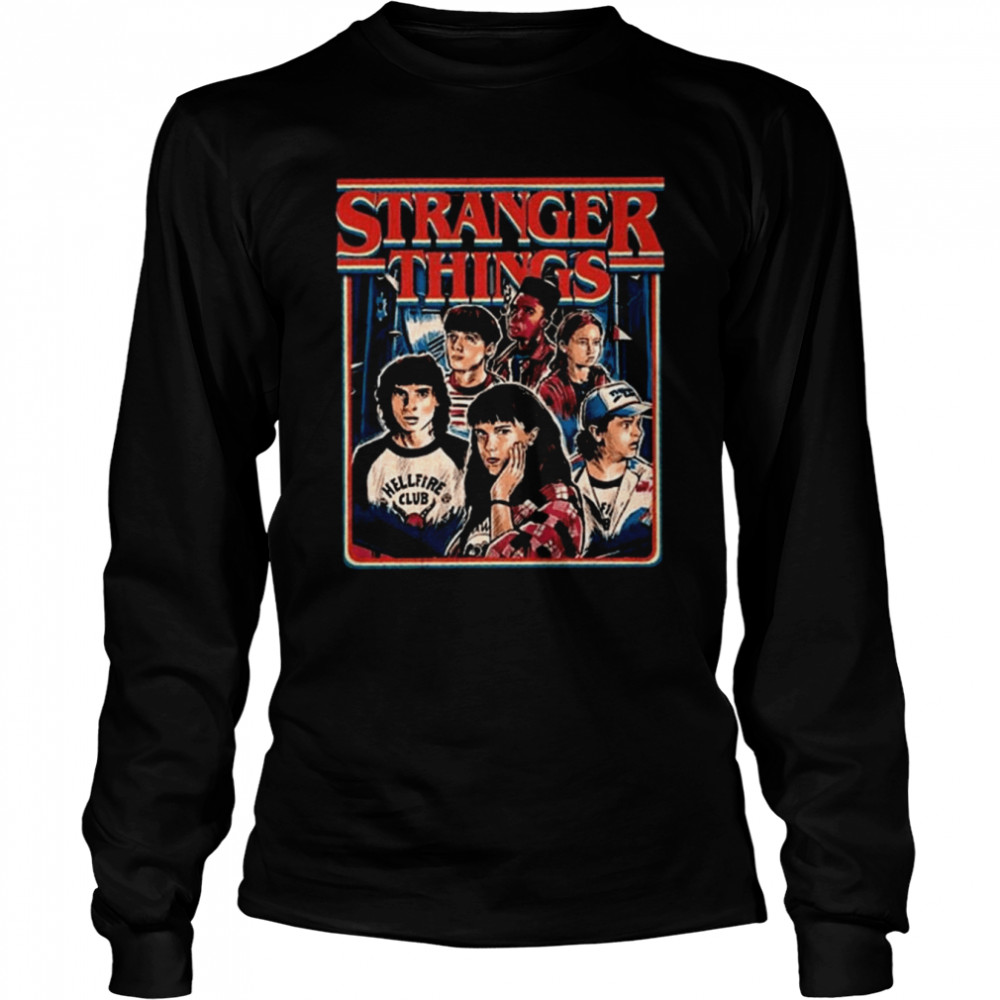 Vintage Stranger Things Hawkins Middle School  Long Sleeved T-shirt
