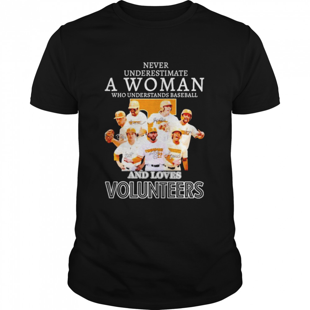 Never underestimate a woman who understands baseball and loves Volunteers signature shirts