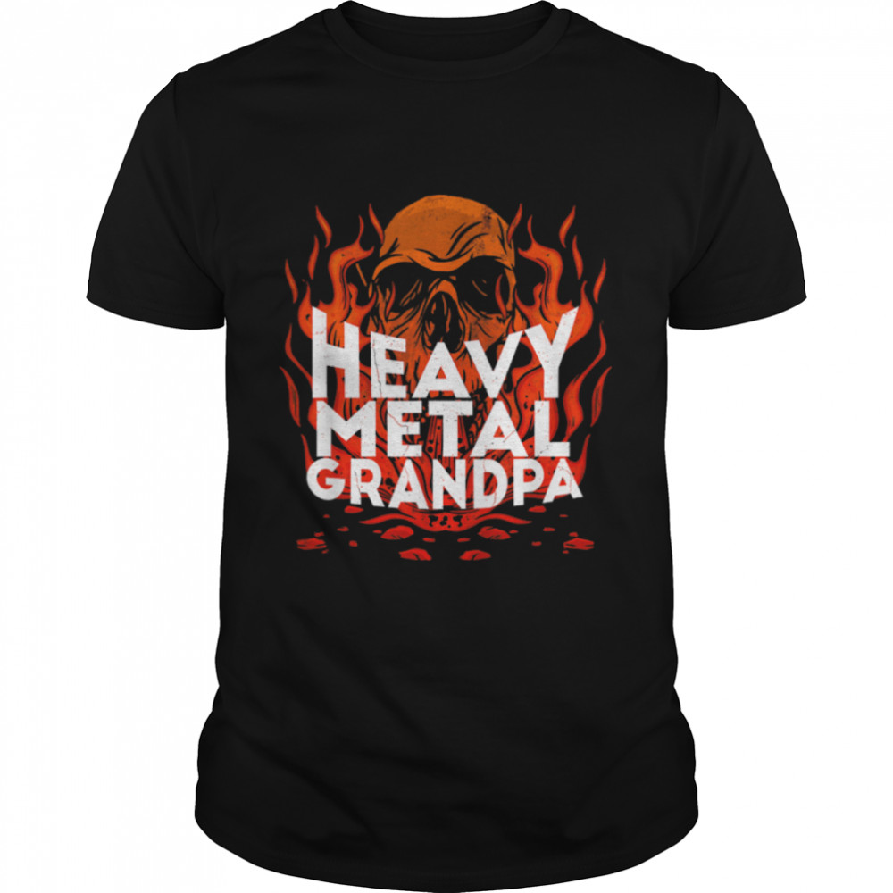 Brutals Heavys Metals Crews Heavys Metals Grandpas Skulls Ons Flamess T-Shirts B09LFD63TQs