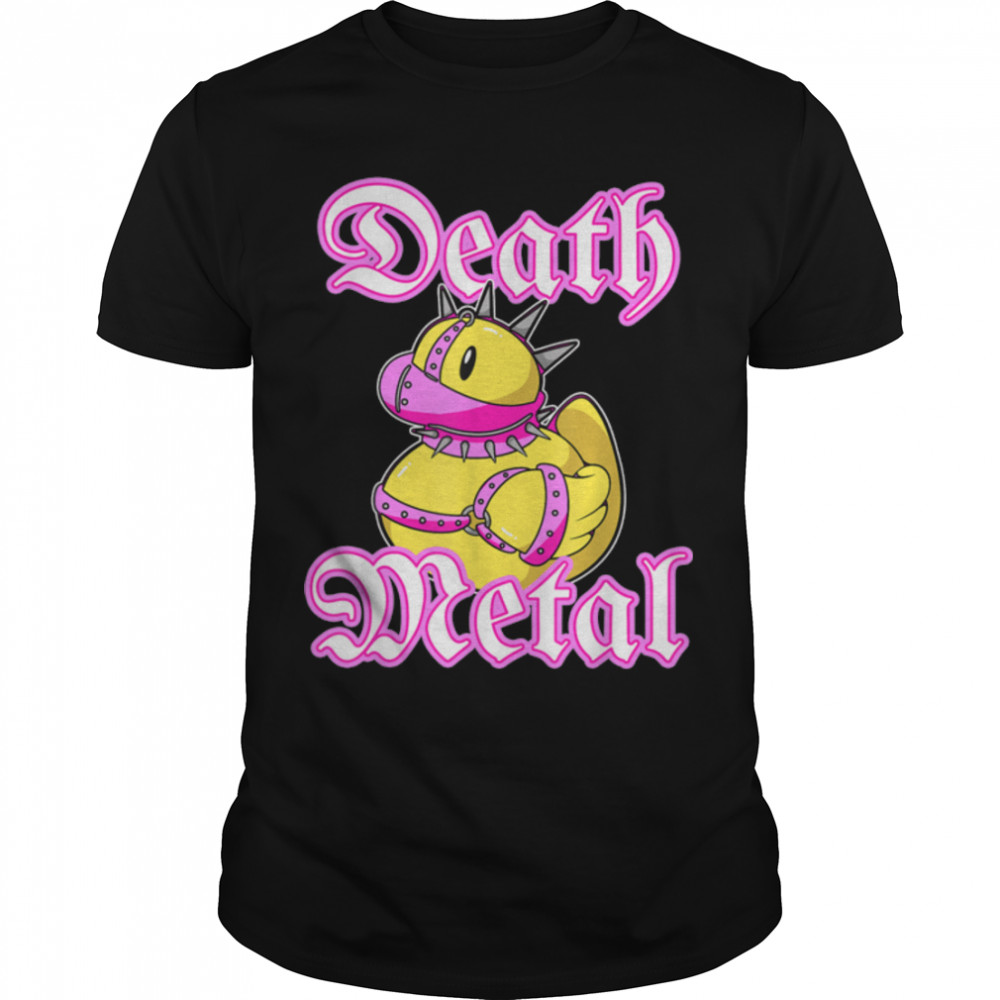 Death Metal Music Fan, Cute Rocker Rubber Duck Bath Toy T- B09ZLX74TJ Classic Men's T-shirt