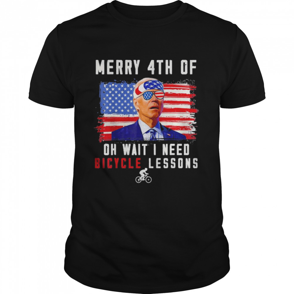 Merry 4th of July Biden Bike Bicycle falls Off T-Shirt