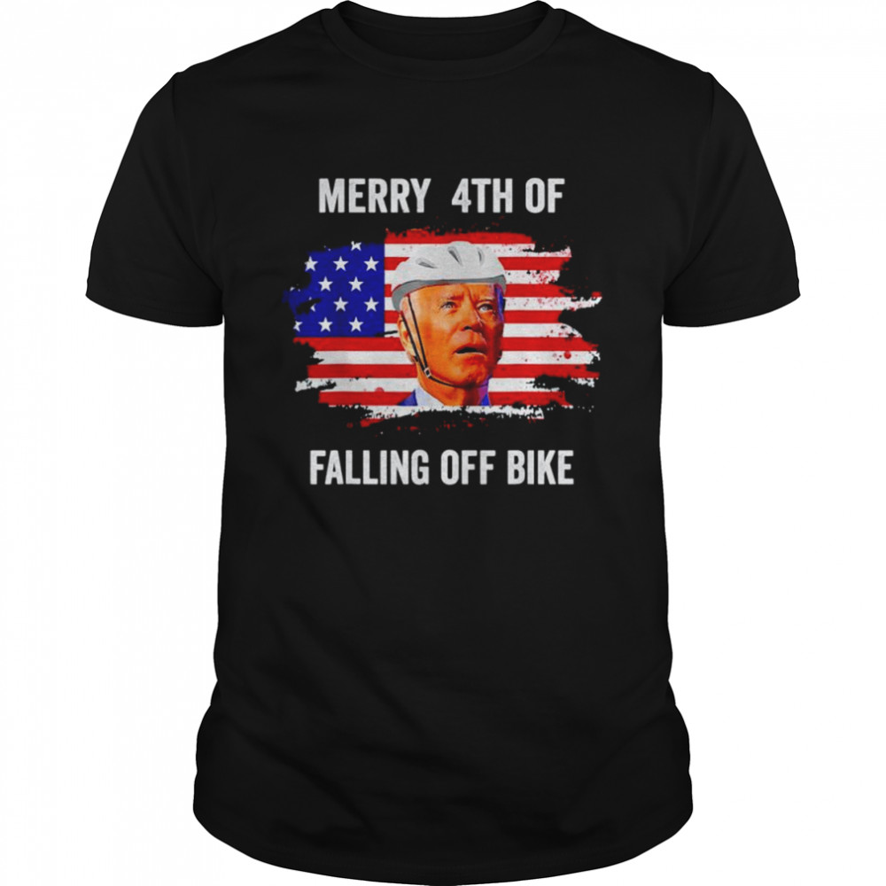 Merry 4th of July Biden falls Off bike shirts