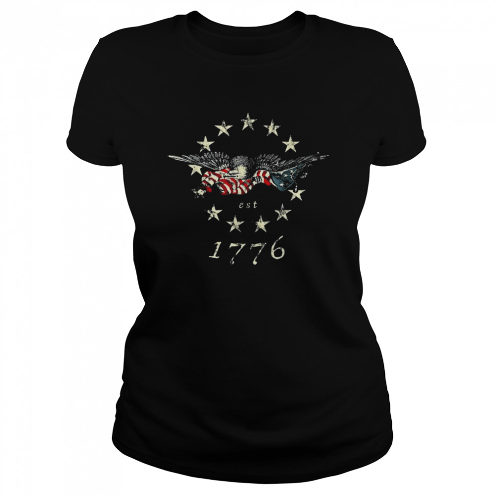 Bald Eagle Flag Vintage 1776 Classic Women's T-shirt
